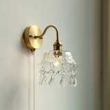 Nordic Ceramic Wall Light  Ribbed Glass Shade With Brass Fixture - Product detail 26