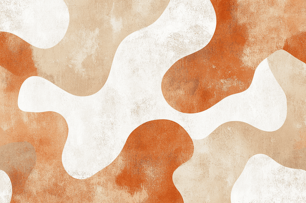 Abstract Mural Wallpaper | Organic Terracotta Waves Design
