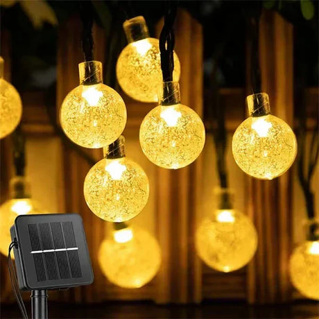 Solar String Lights  Crystal Globe LED Outdoor Garland - Product detail 9
