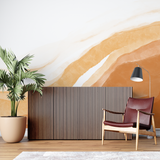 Abstract Mural Wallpaper | Terracotta Watercolor Waves