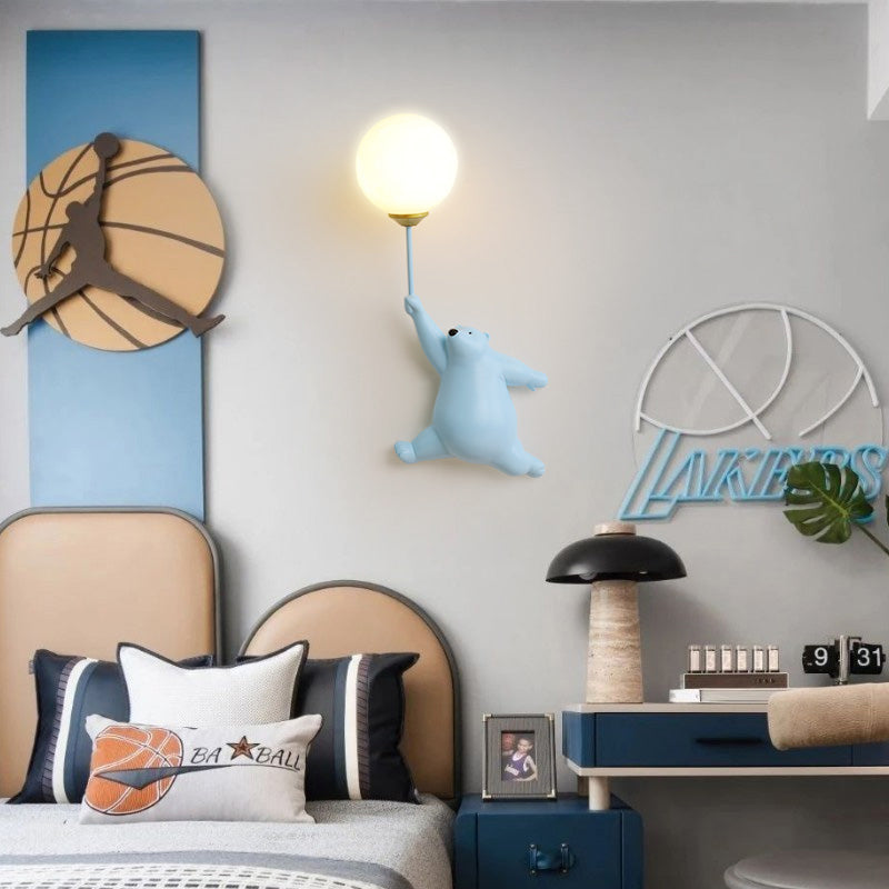 Bear Wall Light  Playful LED Lamp With Balloon - Product detail 7
