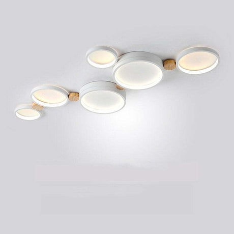 Modern LED Ceiling Light  Gray Metal Triple Ring Design - Product detail 7