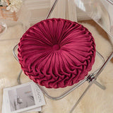 Round Velvet Cushion  Pleated Design with Center Button - Product detail 18