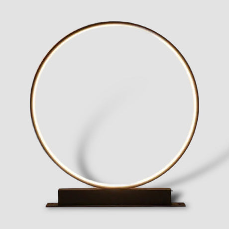 LED Circle Floor Lamp  Modern Aluminum Ring Design - Product showcase