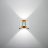 Modern LED Wall Light  White Gold Geometric Design - Product showcase