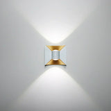 Modern LED Wall Light  Black Gold Dual Beam Design - Detailed view