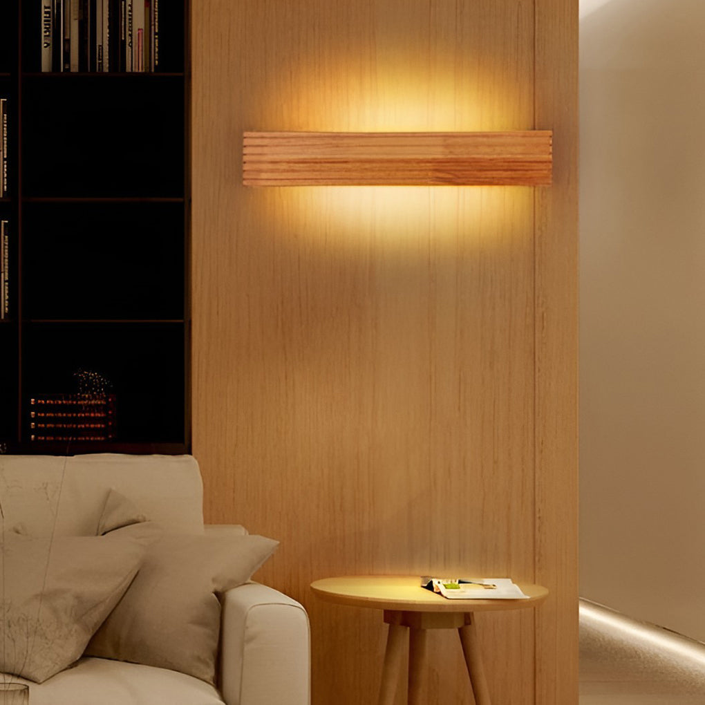 Nordic Wall Light  Wooden LED Linear Sconce - Product showcase