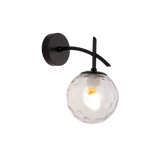 Modern Wall Sconce  Hammered Glass Globe Design - Product detail 5