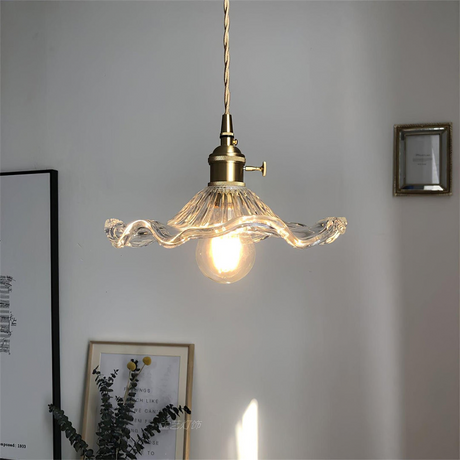 Floral Glass Pendant Light  Wavy Petal Design - Product detail 17