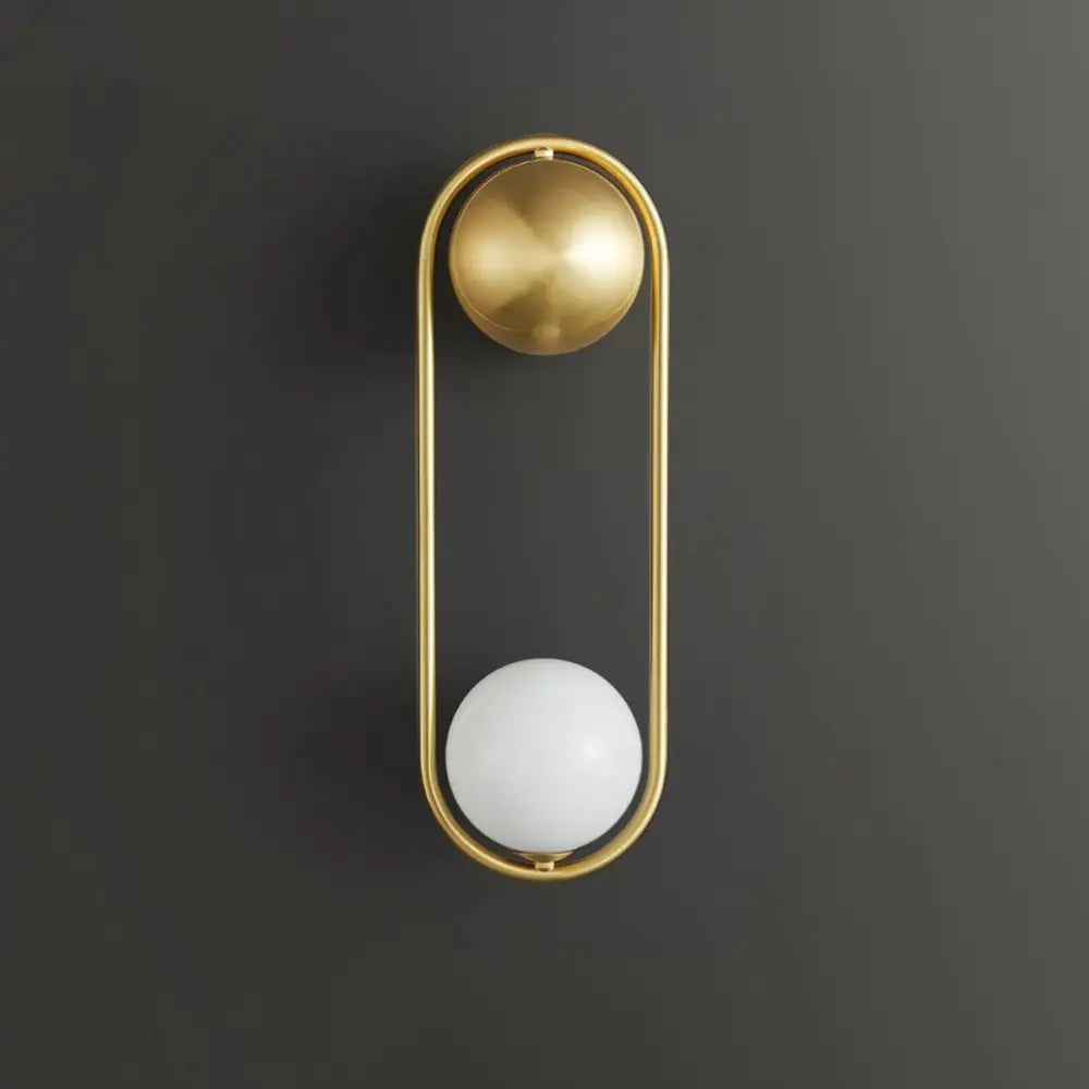 Modern Wall Sconce  Geometric Brass Frame - Product detail 4