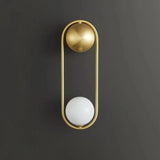 Modern Wall Sconce  Geometric Brass Frame - Product detail 4