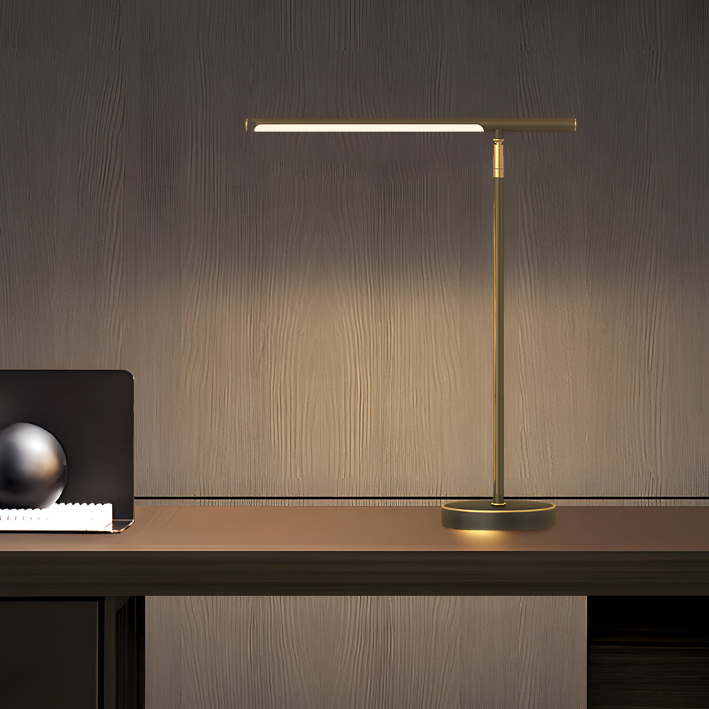 Modern LED Desk Lamp  Adjustable Brass Linear Design - Detailed view