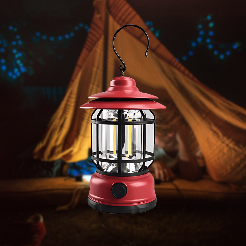 Vintage Outdoor Lantern  Black Metal LED Garden Light - Product detail 6