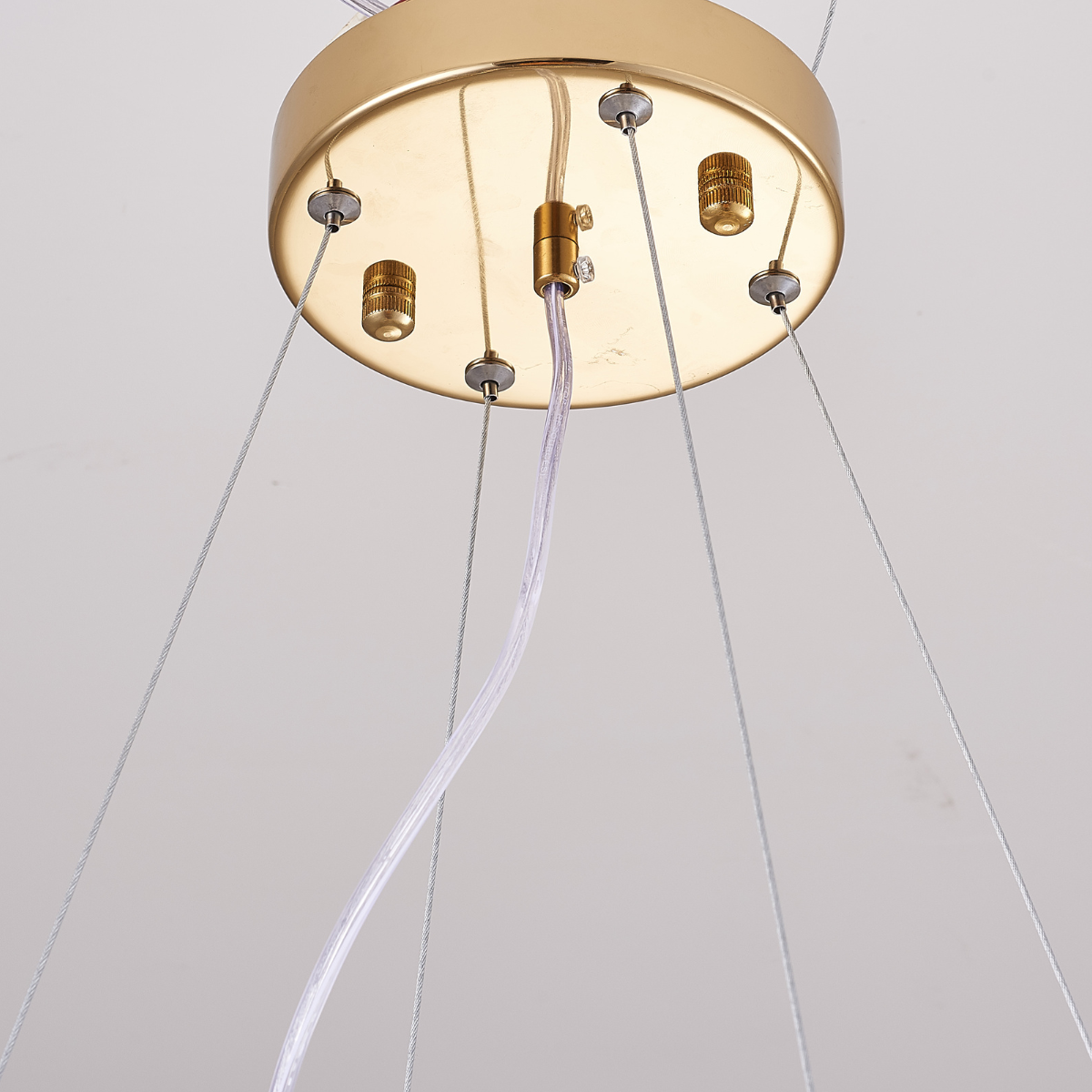Ginkgo Leaf Chandelier  Brass and White Floral Design - Product detail 14