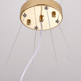 Ginkgo Leaf Chandelier  Brass and White Floral Design - Product detail 14