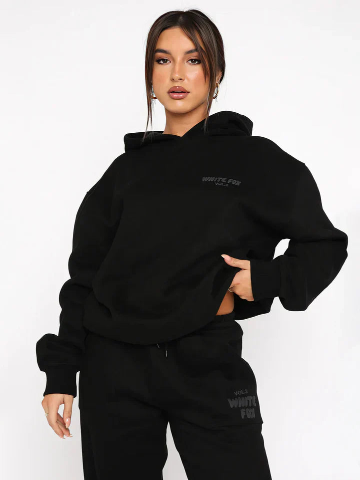 Womens Lounge Set  Pink Cotton Blend Hoodie and Joggers - Product detail 4