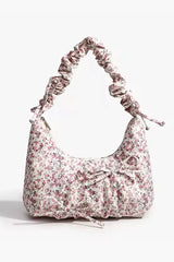 Floral Hobo Bag  Ruched Handle Botanical Print - Product detail 7