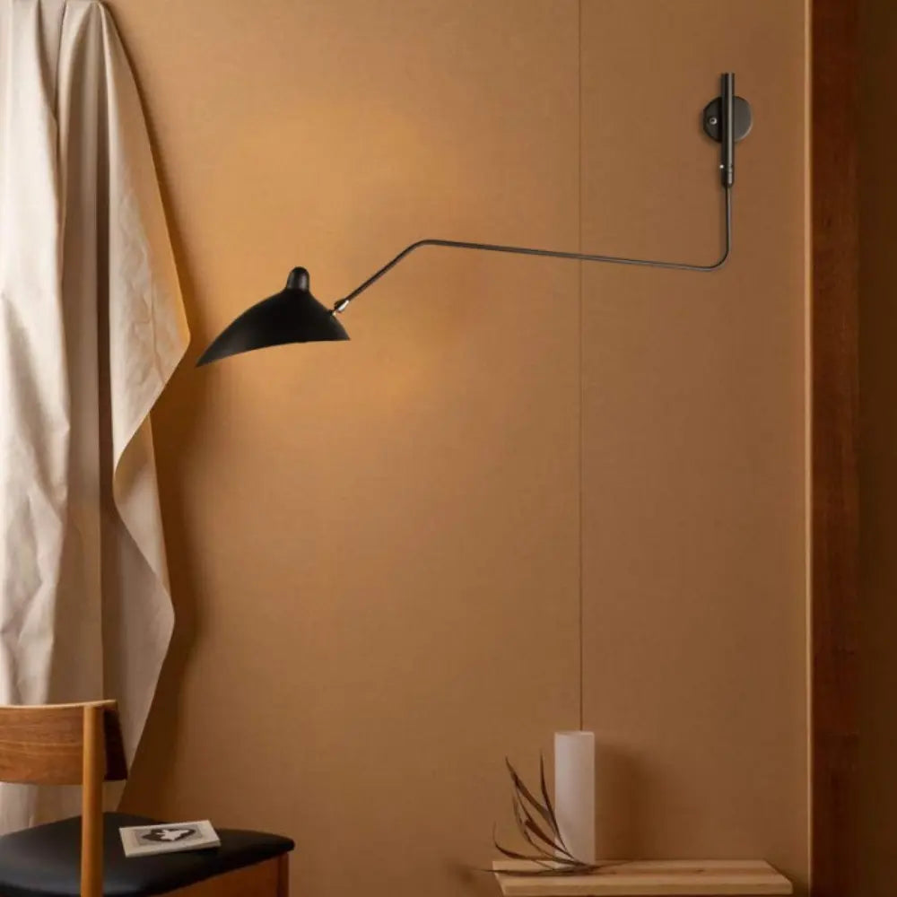 Modern Wall Light  Adjustable Arm Black Metal Sconce - Product detail 5