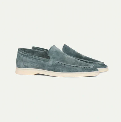 Classic Mens Suede Loafers  Dove Grey Slip-On Design - Product detail 7