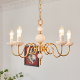Classic Chandelier Light  Brass White Glass Design - Product detail 4