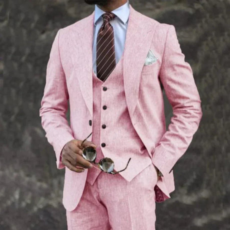 Modern Three-Piece Suit  Lime Green Wool Blend - Product detail 14