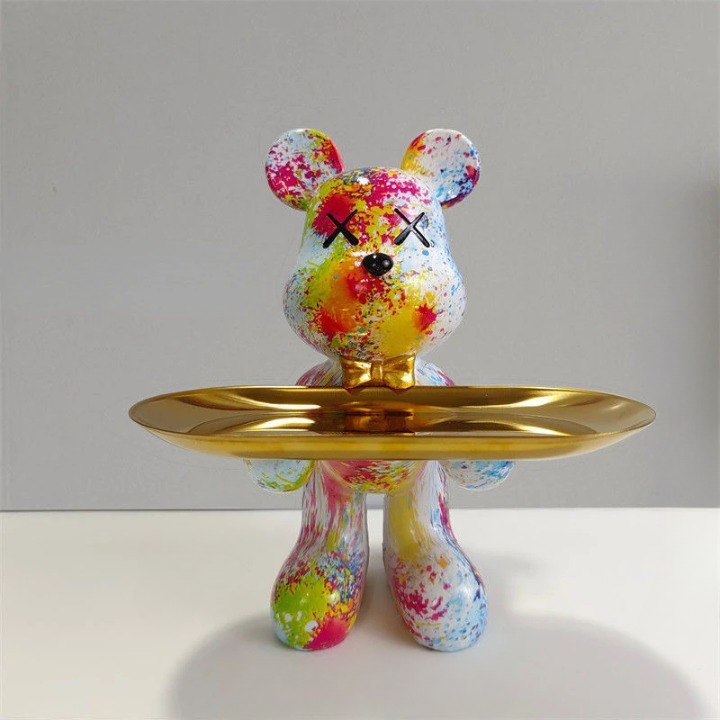 Designer Bear Tray Holder  Pink Gold Marble Effect - Product detail 8