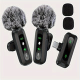 Wireless Lavalier Microphone  Dual USB-C Recording System - Detailed view