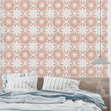 Pattern Mural Wallpaper | Terracotta Mandala Design