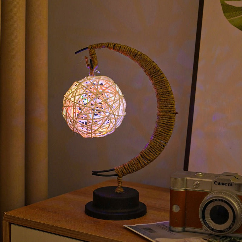 Moon Table Lamp  Glass Globe LED String Light - Product detail 12