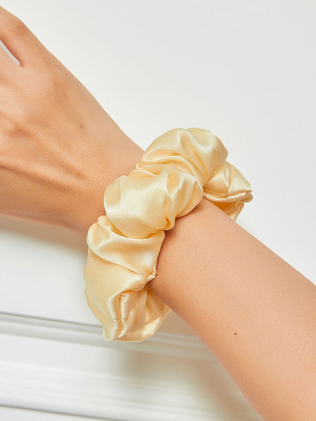Silk Hair Scrunchie  Premium Mulberry Silk Navy - Product detail 19
