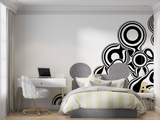 Space Mural Wallpaper | Neon Galaxy with Stars and Rockets