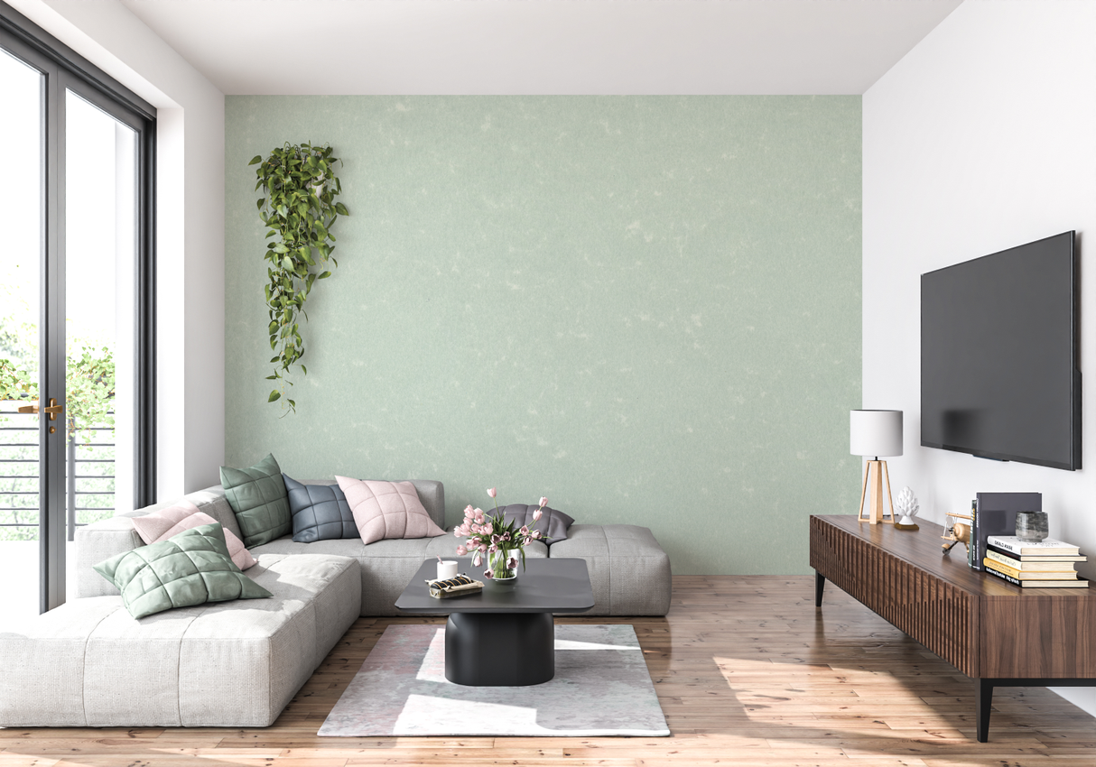 Mint Mural Wallpaper | Soft Green Textured Design