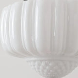 Modern Glass Pendant Light  White Dome Chain Hanging Design - Product detail 9