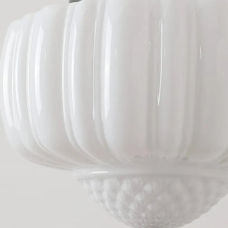 Modern Glass Pendant Light  White Dome Chain Hanging Design - Product detail 9