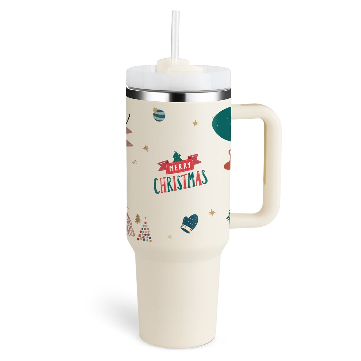 Insulated Travel Mug  Leopard Print Design with Handle  Straw - Product detail 16