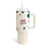 Insulated Travel Mug  Leopard Print Design with Handle  Straw - Product detail 16