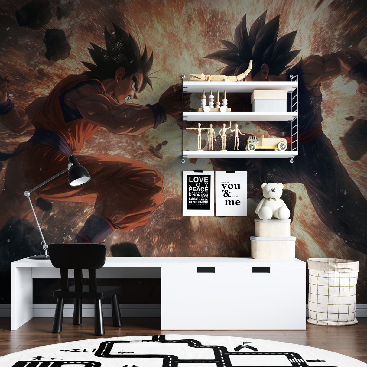 Anime Mural Wallpaper | Dragon Ball Battle Scene