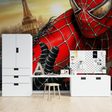 Superhero Mural Wallpaper | Spiderman Red and Black Design