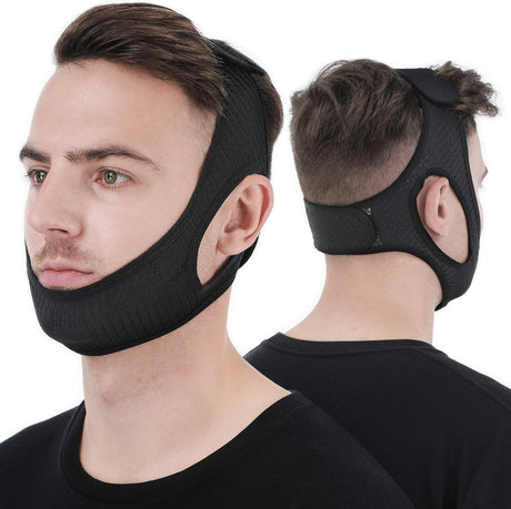 Anti Snoring Chin Strap  Adjustable Sleep Support Band - Product showcase
