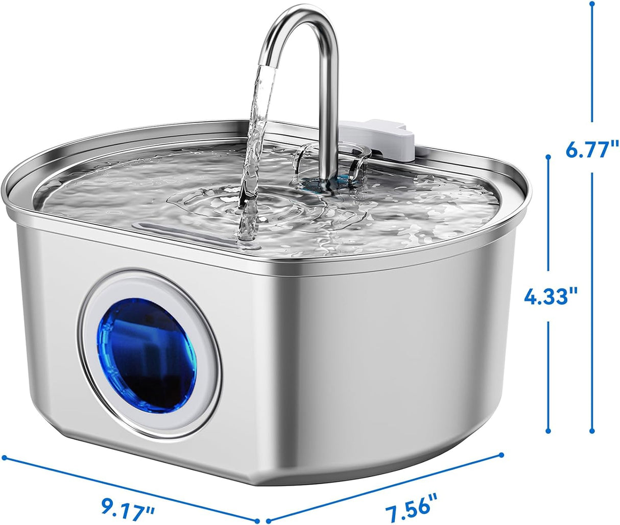 Pet Water Fountain  LED Indicator Stainless Steel Design - Product detail 23