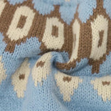 Nordic Wool Sweater  Fair Isle Pattern In Sky Blue - Product detail 4