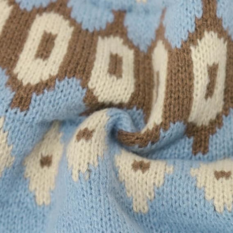 Nordic Wool Sweater  Fair Isle Pattern In Sky Blue - Product detail 4