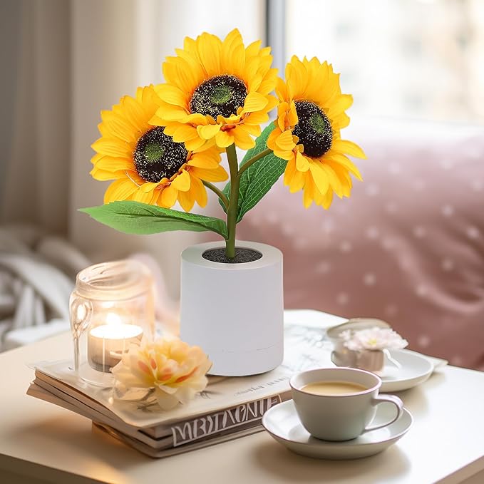 Sunflower Table Lamp  LED Floral Night Light - Product detail 9