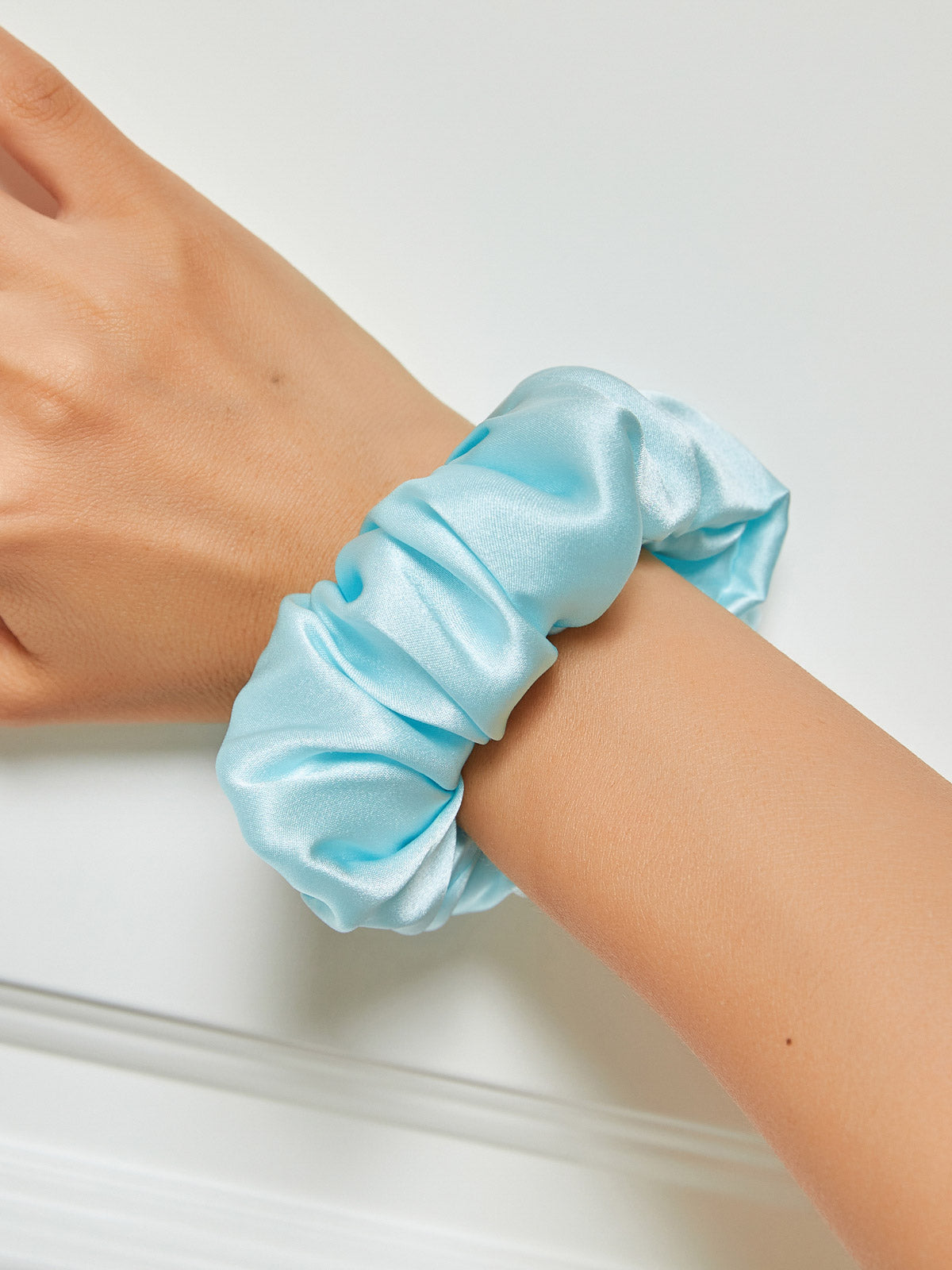 Silk Hair Scrunchie  Premium Mulberry Silk Navy - Product detail 16