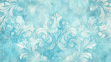 Vintage Floral Mural Wallpaper | Turquoise Art Nouveau Design