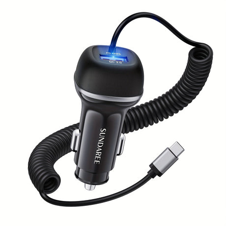 Fast Car Charger  51W USB-C Multi-Port QC 30 Technology - Product showcase