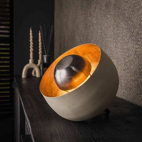 Modern Floor Lamp Set  Metallic Sphere Collection Gold Interior - Product detail 12