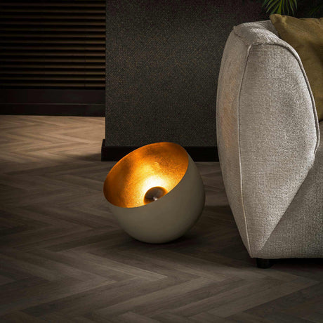 Modern Floor Lamp Set  Metallic Sphere Collection Gold Interior - Product detail 14