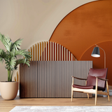 Geometric Mural Wallpaper | Modern Terracotta Arch Design