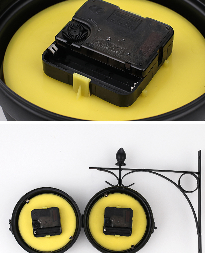 Vintage Station Clock  Double-Sided Metal Design - Product detail 4